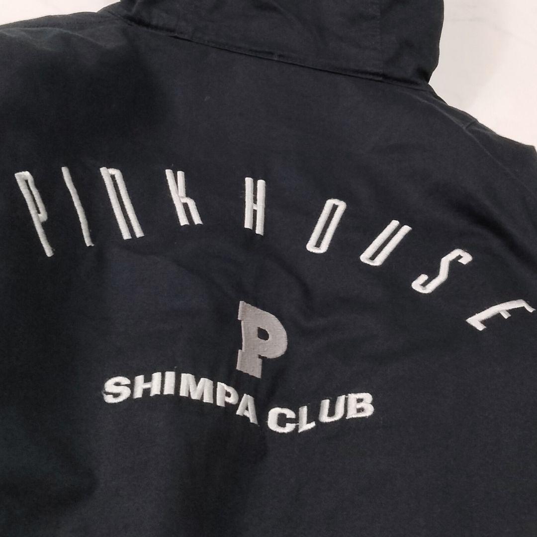 美品　PINKHOUSE／ピンクハウス　中綿　刺繍ロゴブルゾン　フード付き