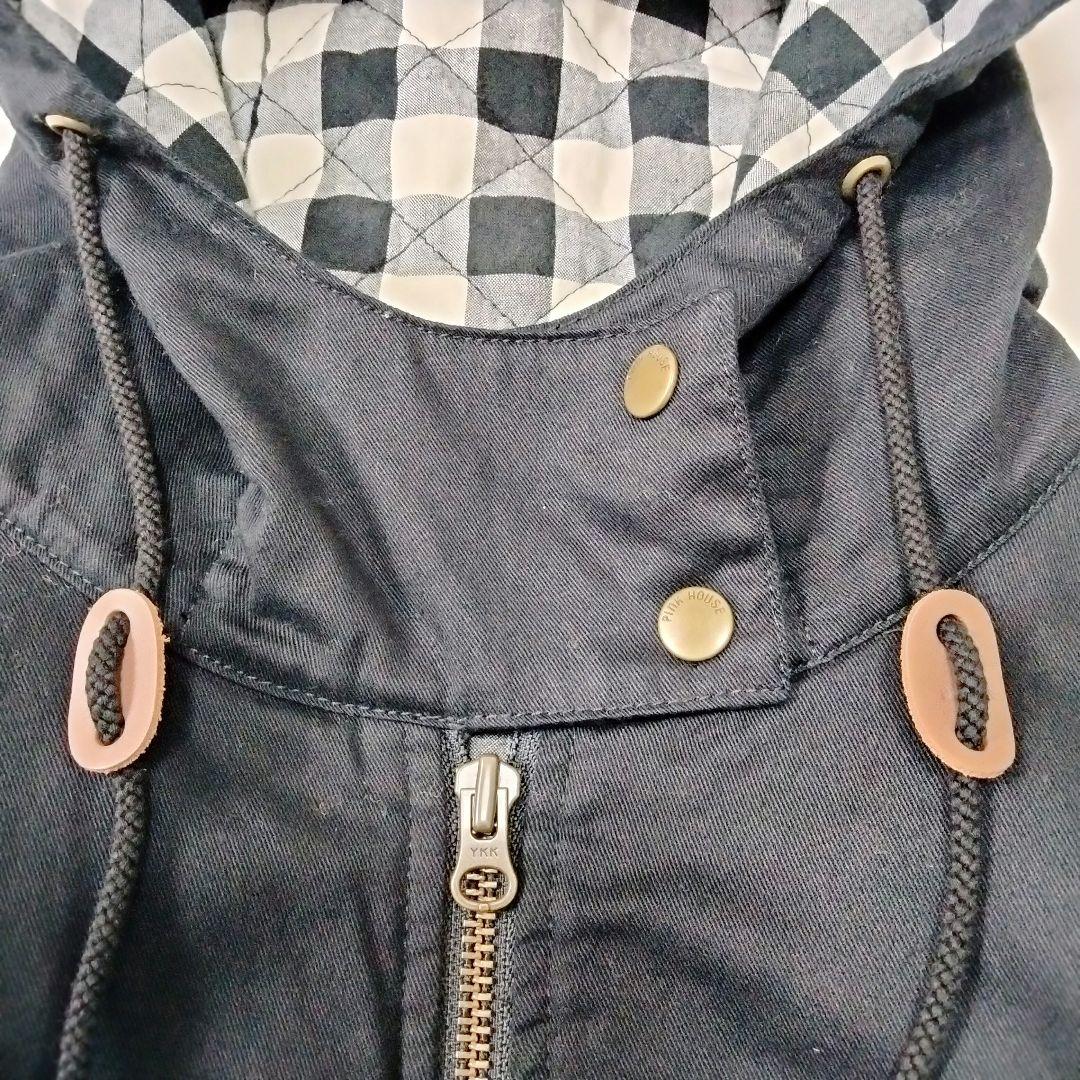 美品　PINKHOUSE／ピンクハウス　中綿　刺繍ロゴブルゾン　フード付き