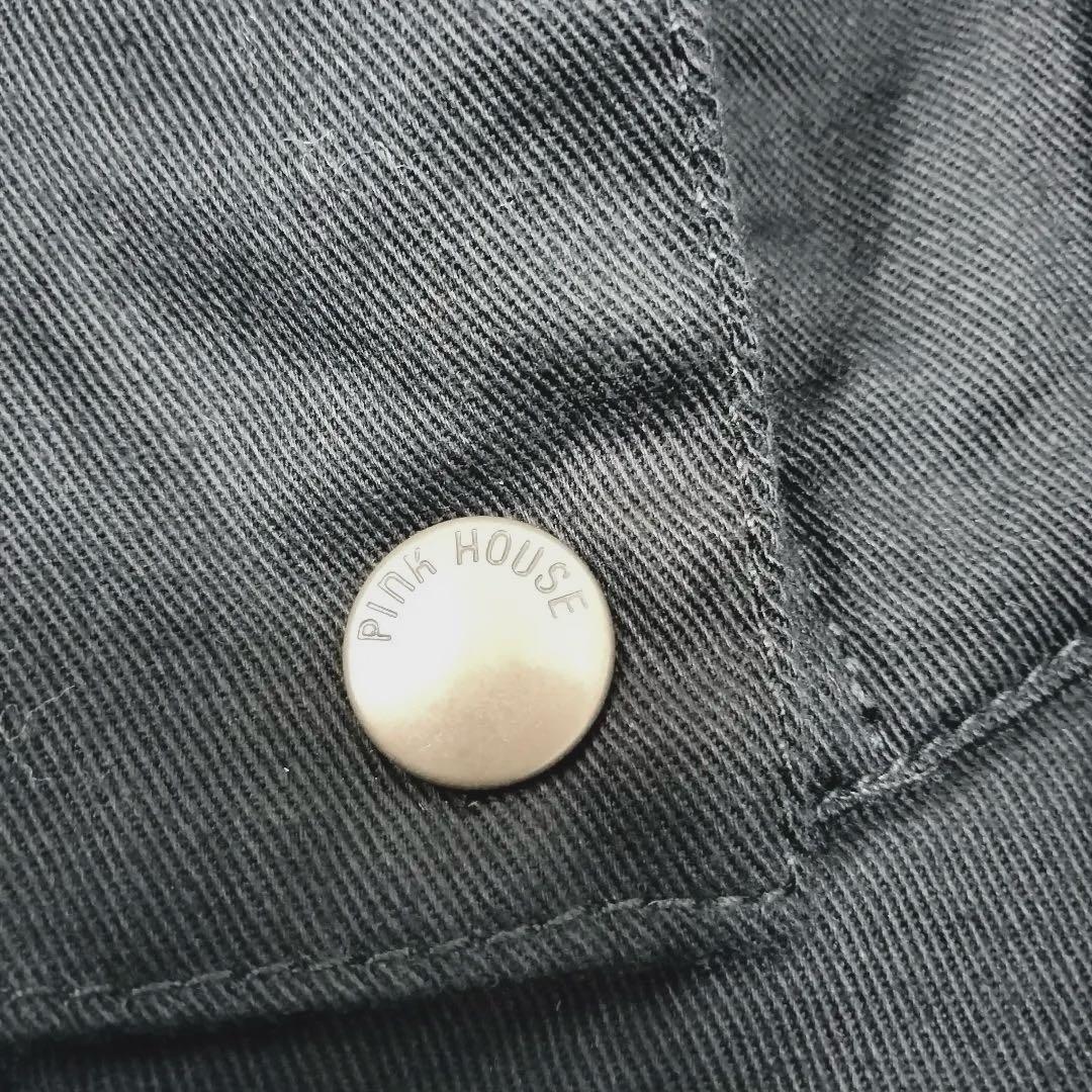 美品　PINKHOUSE／ピンクハウス　中綿　刺繍ロゴブルゾン　フード付き