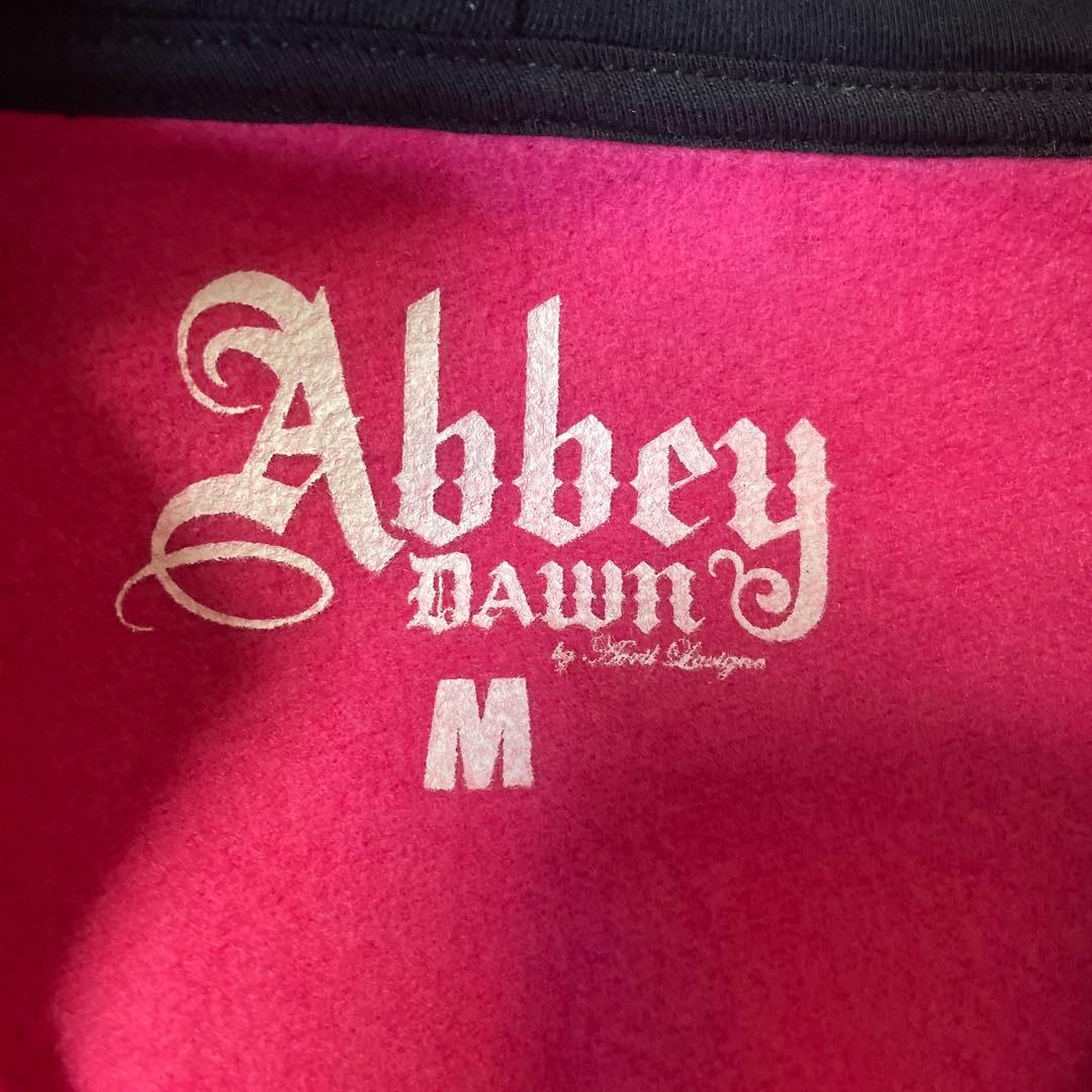 Abbey Dawn スカル総柄 ジップパーカー ピンク×ブラック M 新品