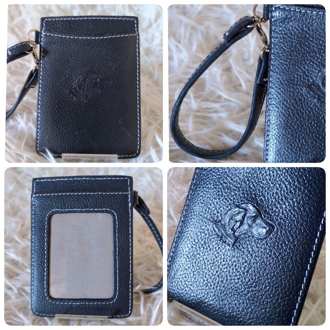 美品✨️キタムラ シボ革ショルダーバッグ 犬 サコッシュ カードケース