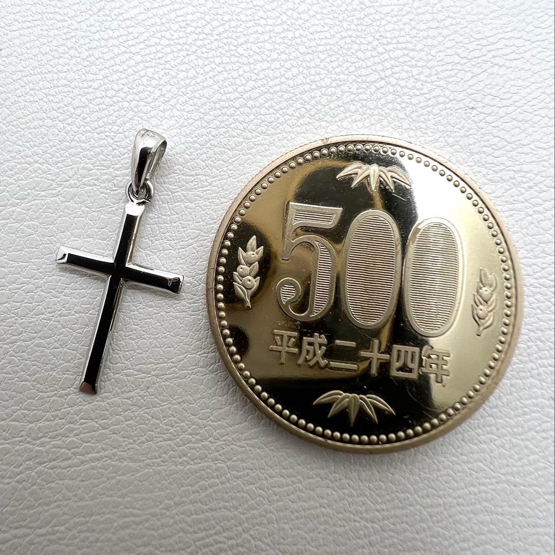 K14WG ホワイトゴールド　クロス　ペンダントトップ　0.43 g