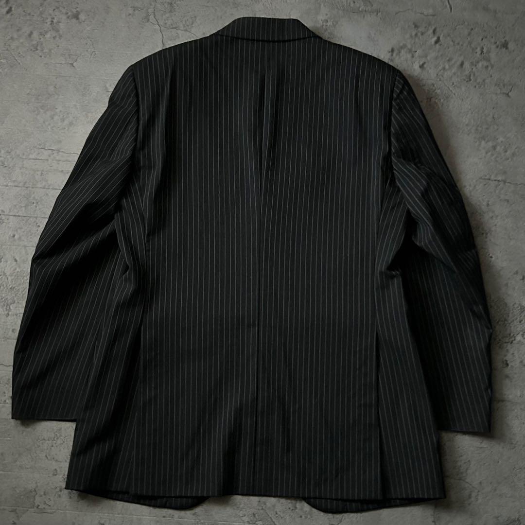 極美品 五大陸 ゴタイリク ブラック セットアップスーツ ピンストライプ A5