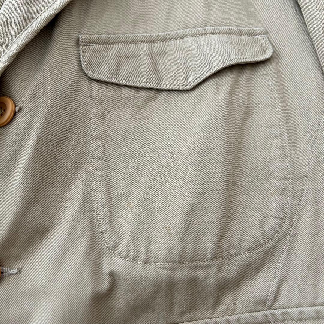 45RPM コットン テーラードジャケット カバーオール ベージュ 4 裏地カモ