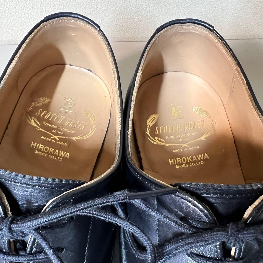 【美品】スコッチグレイン ストレートチップ F-0352 ブラック 26cm