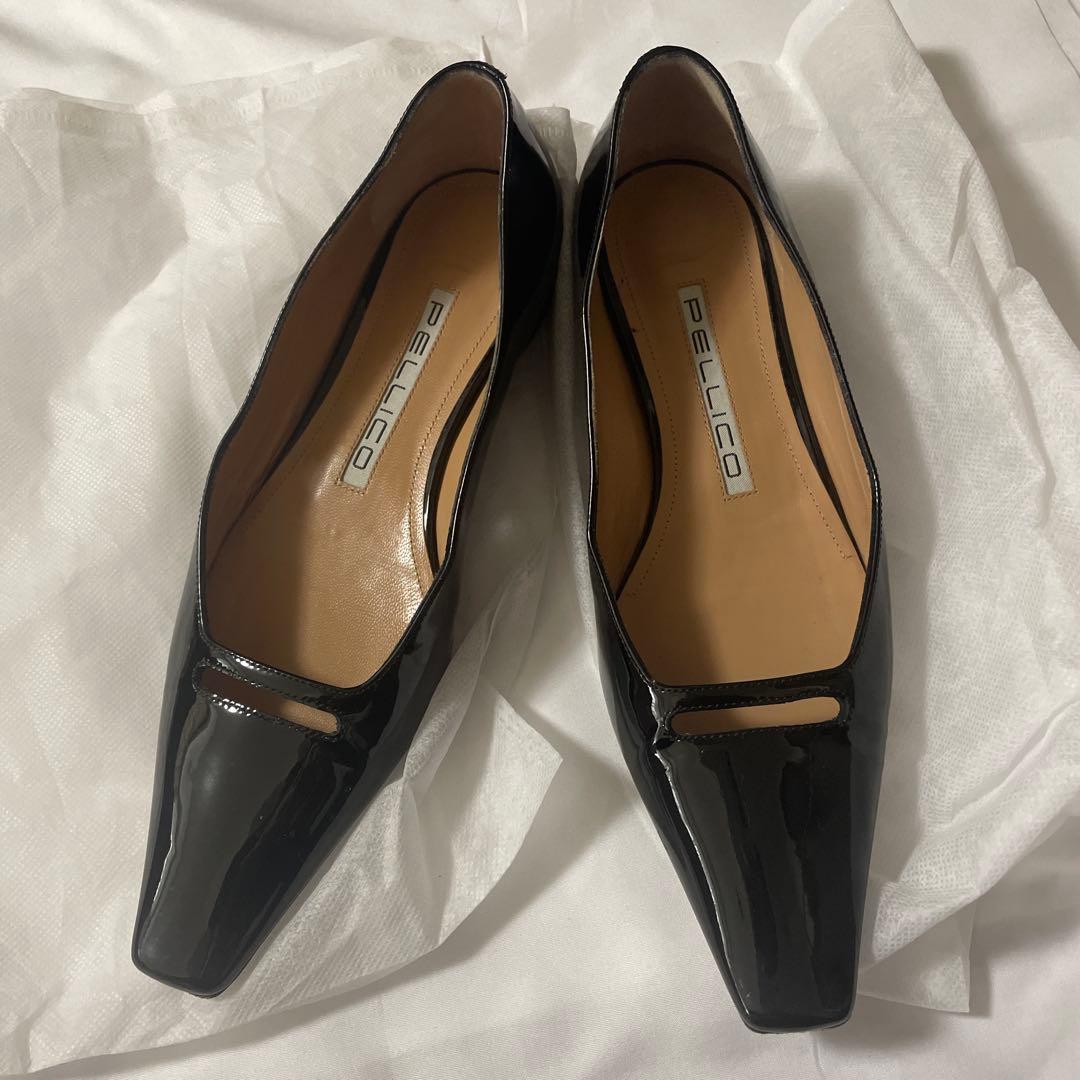PELLICO ペリーコ アネッリソレッラ スクエアトゥ　フラット　パンプス