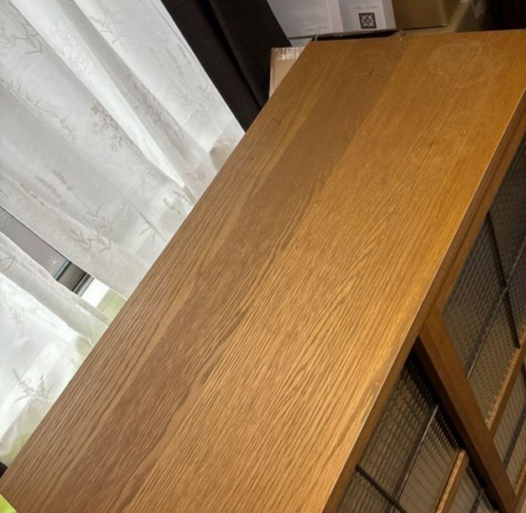 木製ガラス扉キャビネット　アンティーク　ヴィンテージ