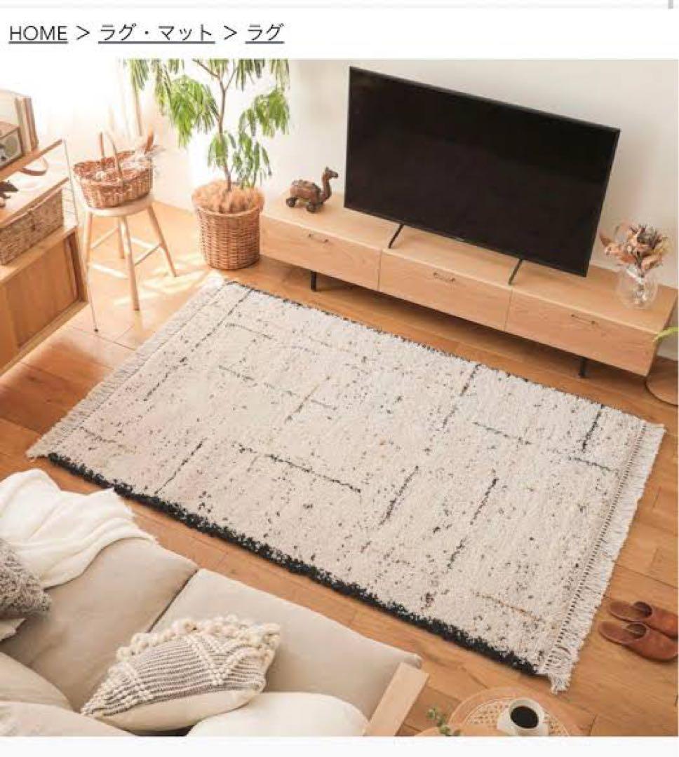 リセノ　BIANCA LINE DOT 135×190 ラグ