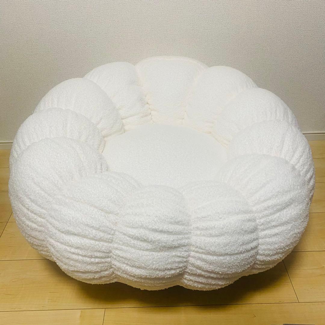 販売終了品✨　tofu トーフ ビーズソファ アネモネ ホワイト 白