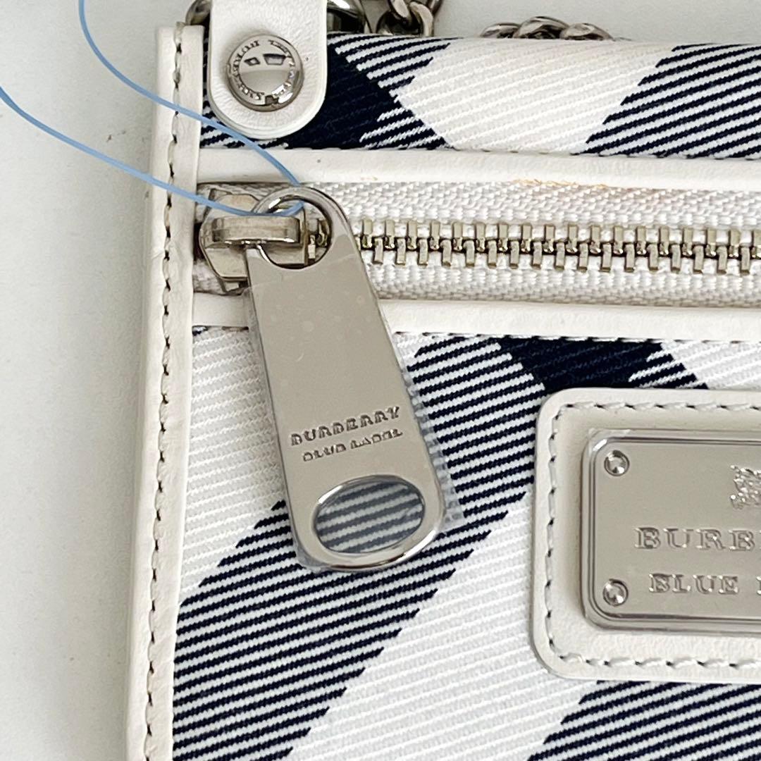 新品✨ バーバリーブルーレーベル チェーンウォレット チェック ホースロゴ