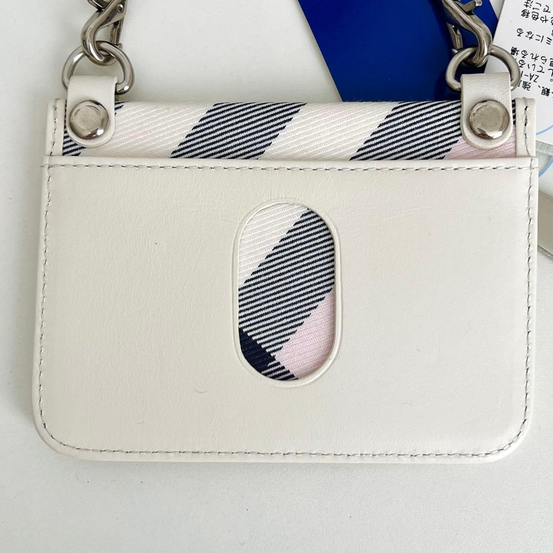 新品✨ バーバリーブルーレーベル チェーンウォレット チェック ホースロゴ