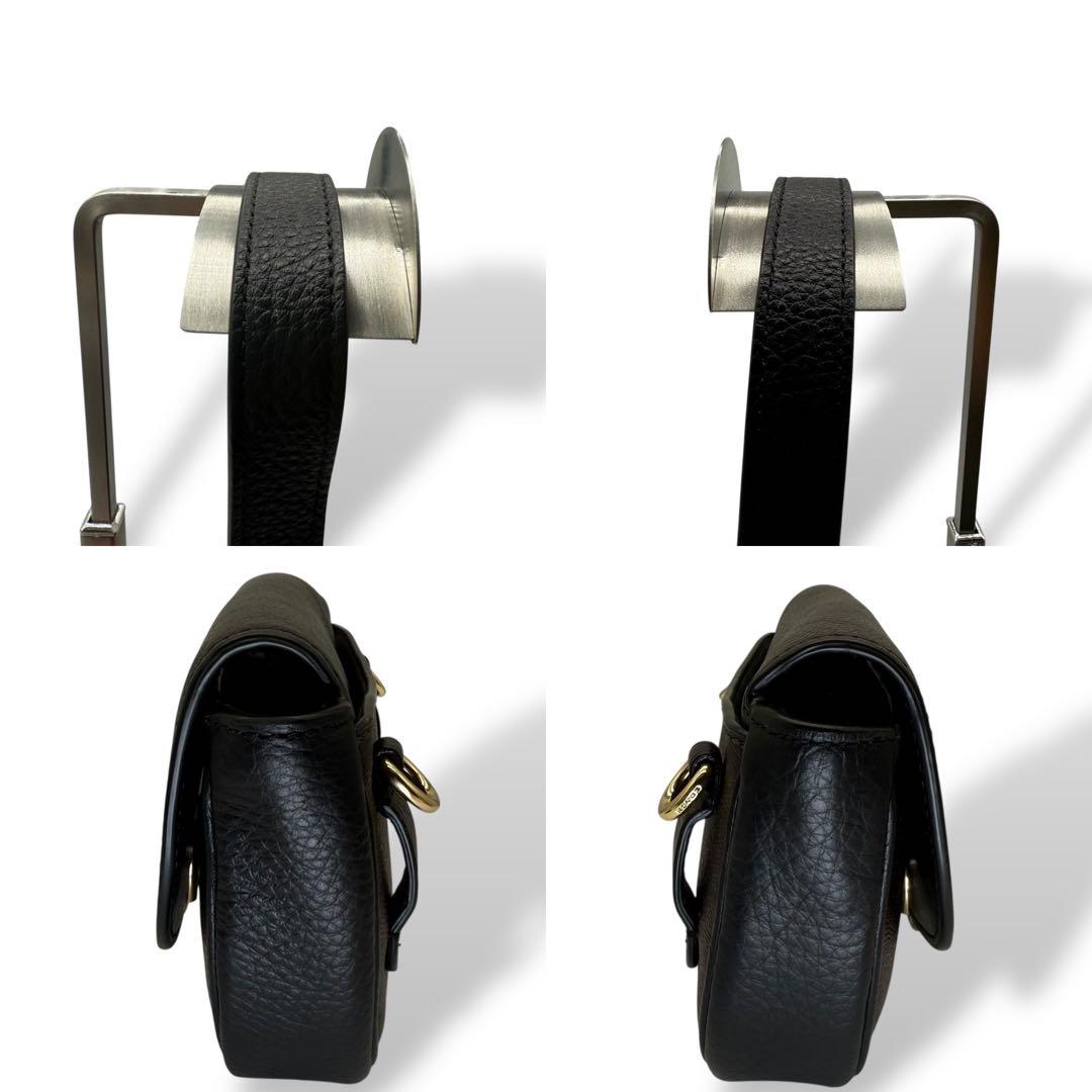 【美品】COACH コーチ ボディバッグ ジェイドミニベルト レザー PVC 黒