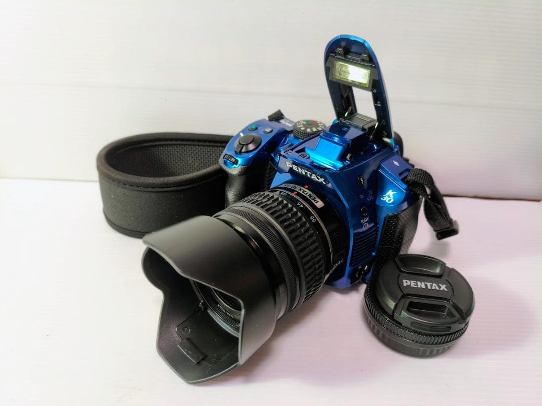 【H2さん専用出品】【黒死病対策】【内臓電池交換】PENTAX K-30青