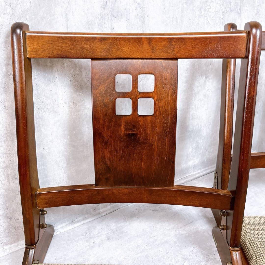 【美品】光製作所 hikari 折りたたみ座椅子 ２脚 和室 旅館 昭和レトロ