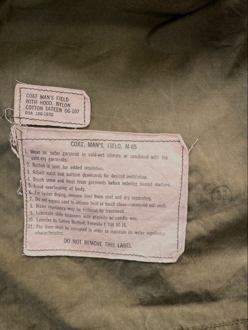 美品 M65フィールドジャケット 1st / 60s US ARMY 米軍実物