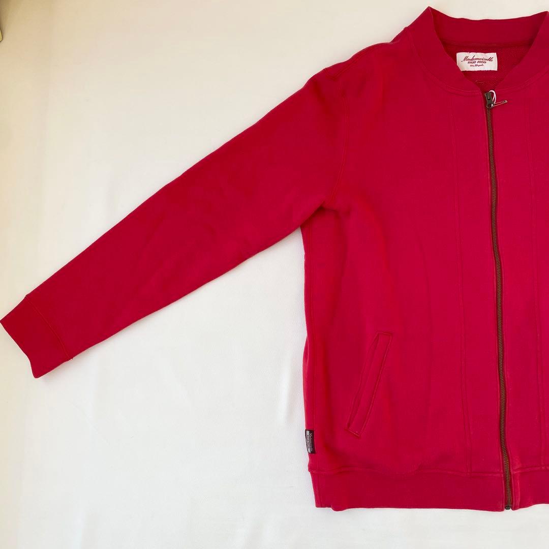 【新品未使用】マドモアゼルノンノン　ブルゾン　ロゴ刺繍＆ワッペン　ジップアップ