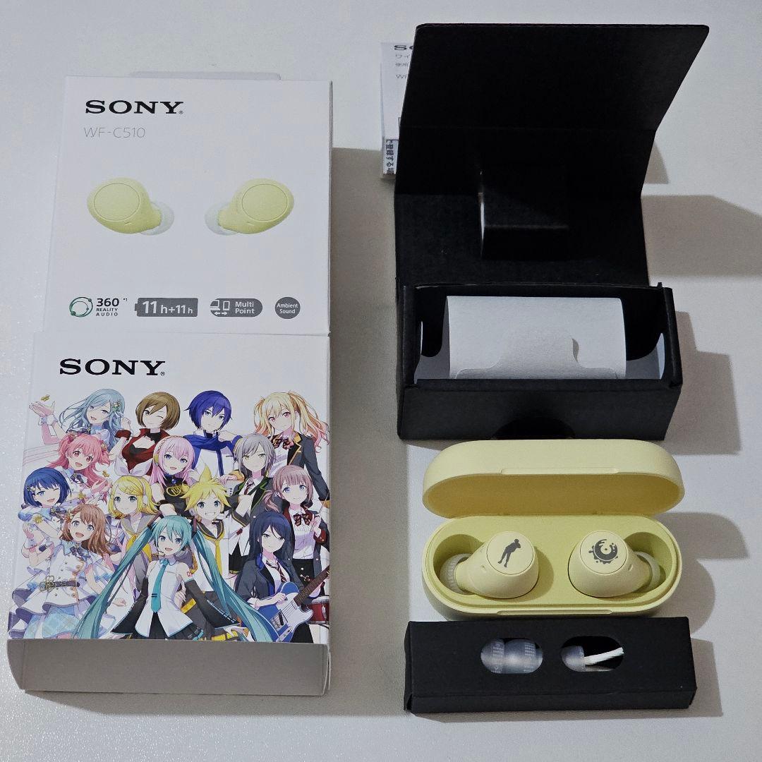プロセカ ワイヤレスイヤホン 東雲彰人　 WF-C510 SONY　イエロー