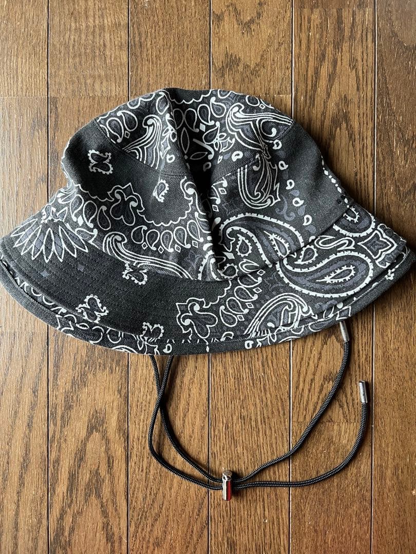sacai Double Brim Hat バンダナ柄ダブルブリムハット