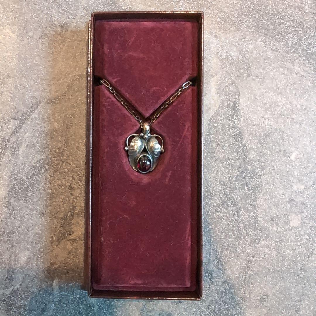 ジョージジェンセン　イヤーペンダント　 ガーネット 1994年製