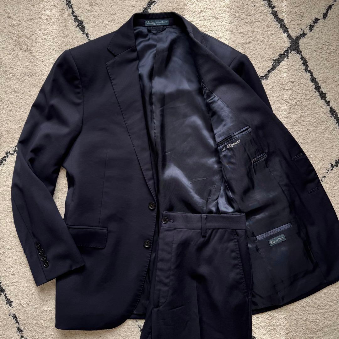 ポロバイラルフローレン　スーツ　セットアップ　ネイビー　イタリア製