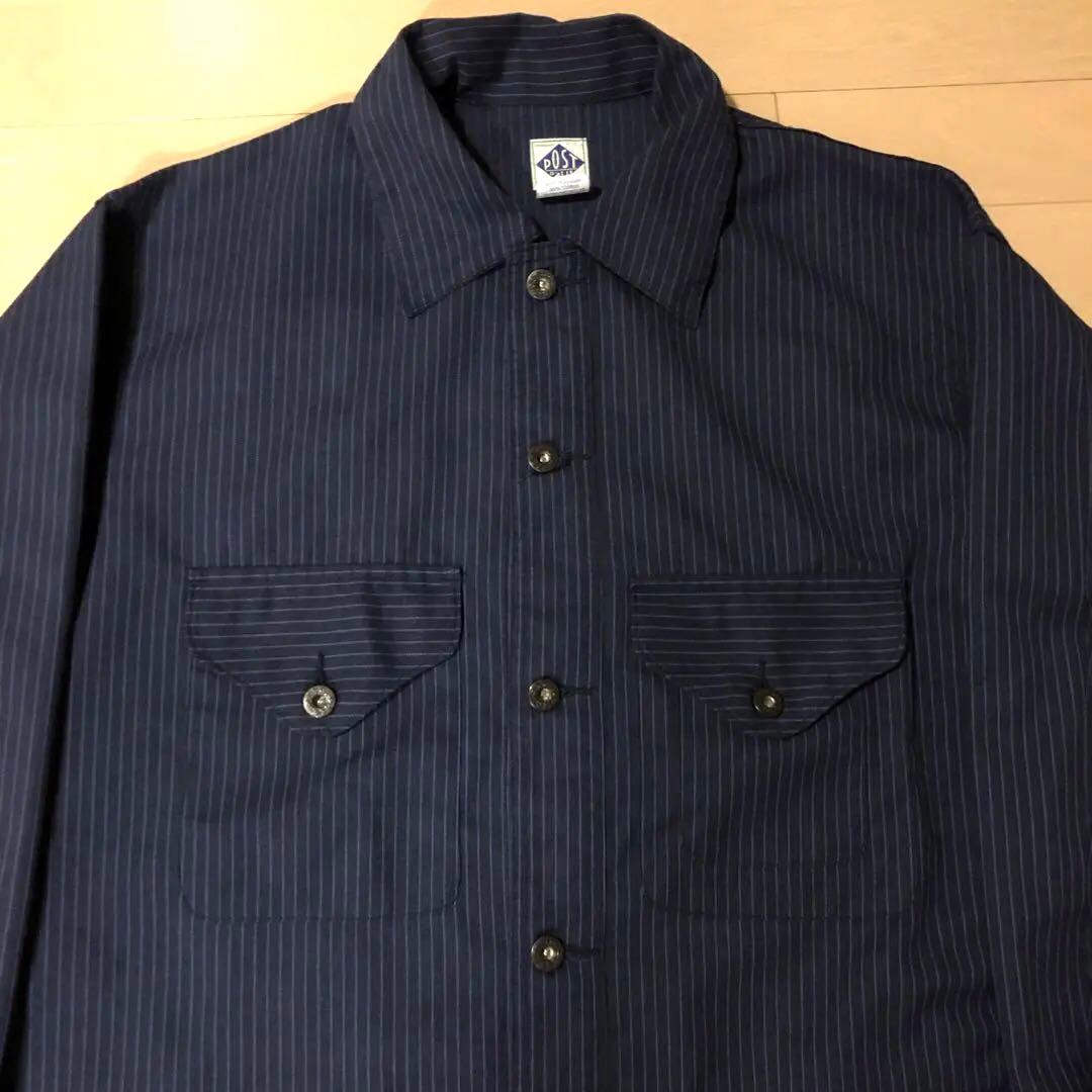 美品 POST O'ALLS ストライプ カバーオール 良生地 Lサイズ