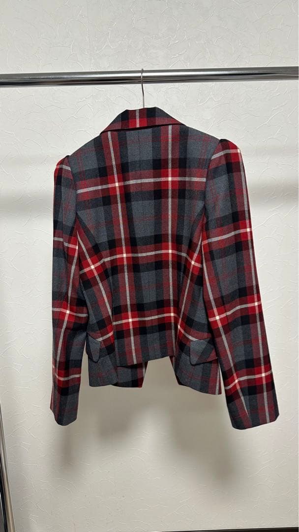 着用1度のみ　ヴィヴィアンレッドレーベルチェック柄テーラードジャケット サイズ2