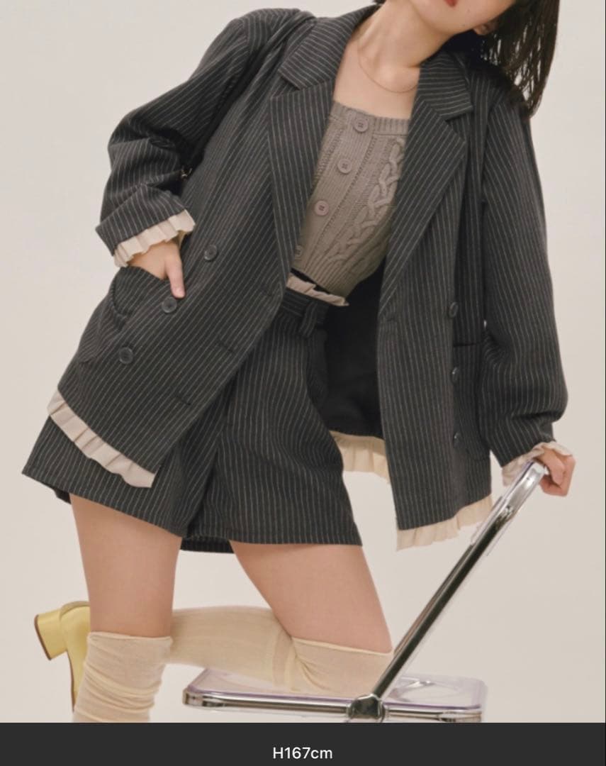 <loin nuit>フリルジャケット