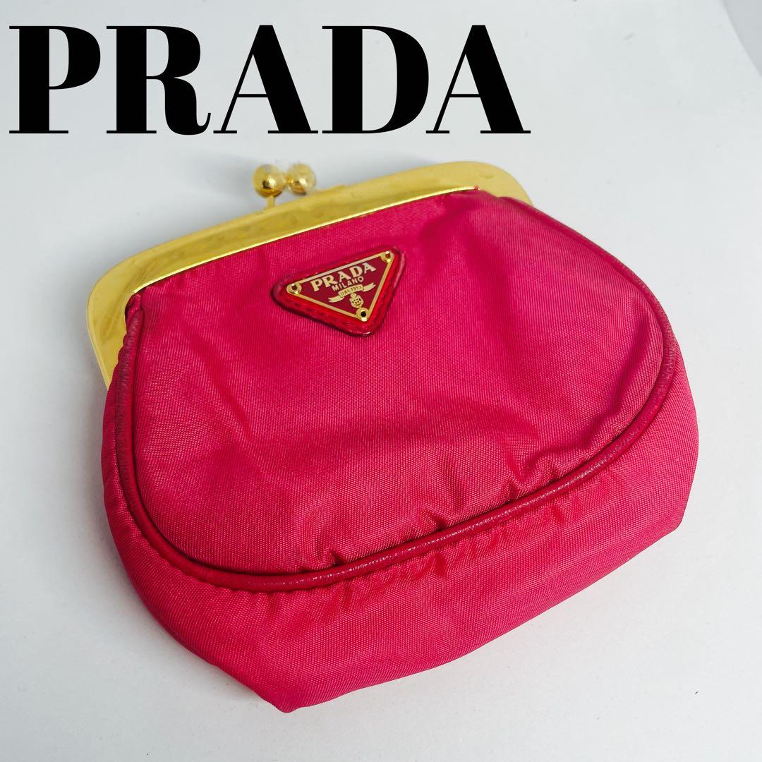 専用❗️可愛い♡PRADA✨プラダ　がま口　ピンク ケース 小銭入れ