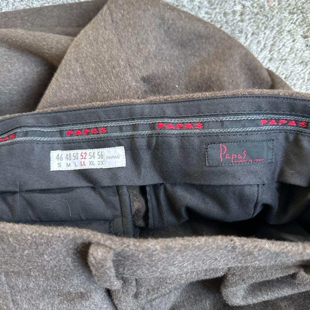 新品　Papas アンゴラウールパンツ　日本製　定価34000