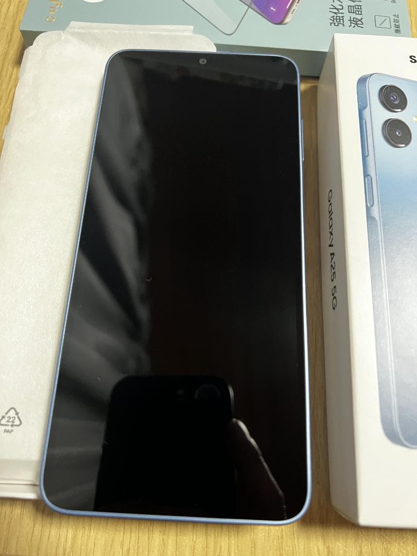 Samsung Galaxy A25 5G 本体 ブルー ケース＆液晶保護付き