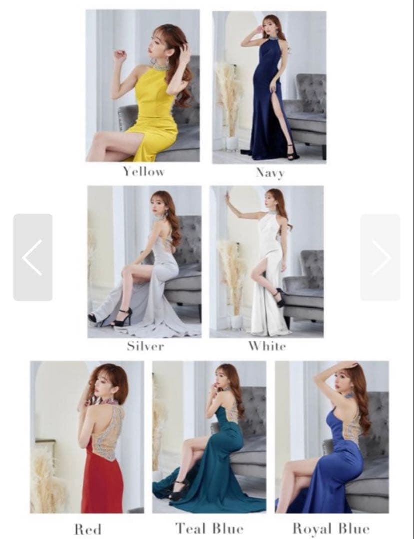 sugar ビジュー装飾ハイネックロングドレス