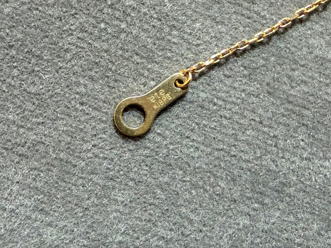 ete パヴェ ハート K18 PG ダイヤモンド0.03ct