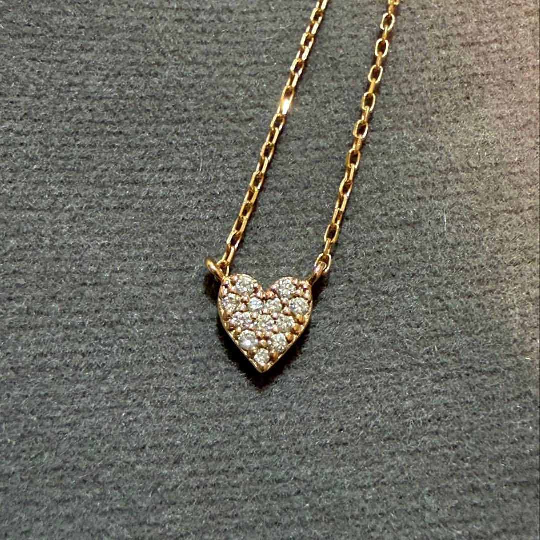 ete パヴェ ハート K18 PG ダイヤモンド0.03ct