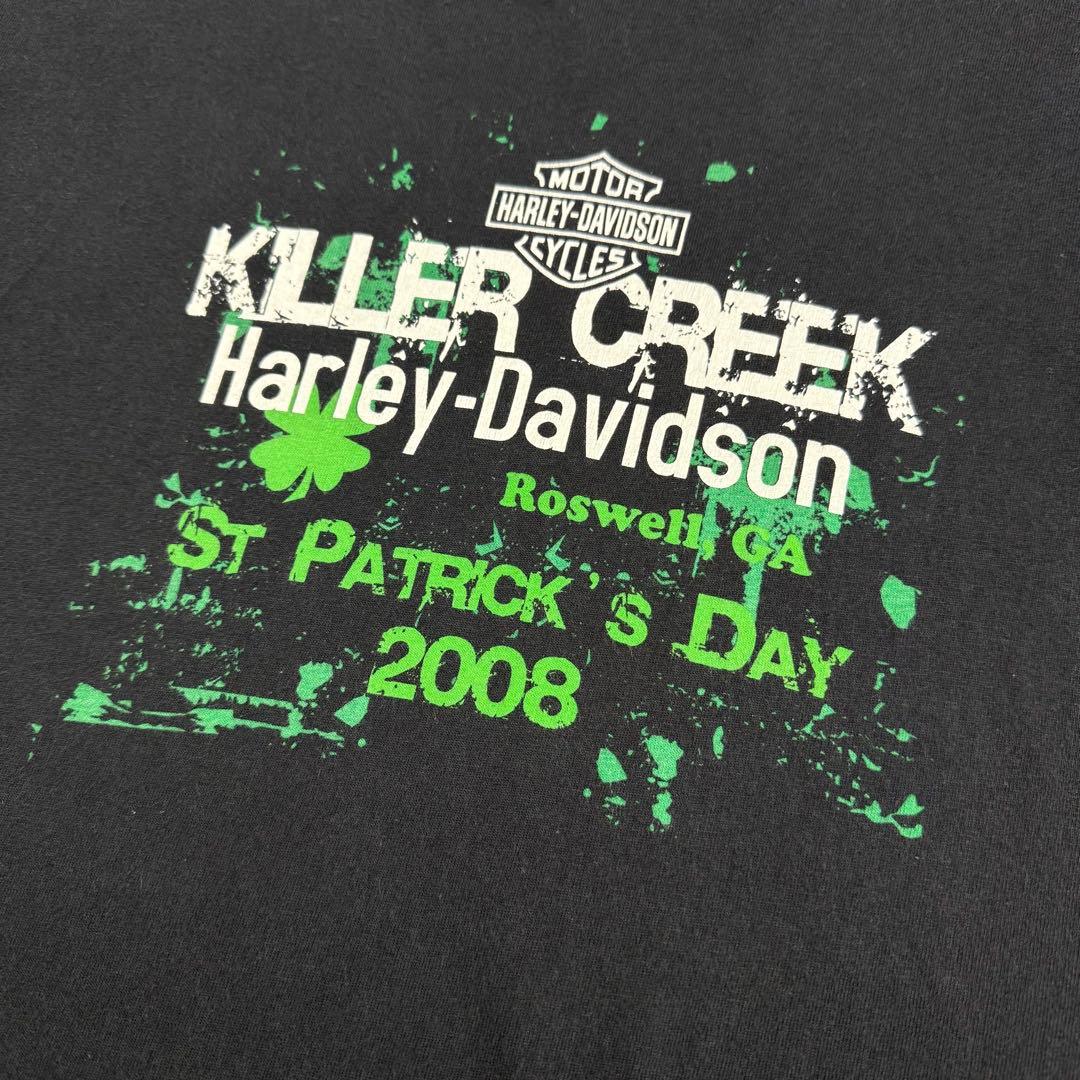 00s HARLEYハーレーダビッドソン 両面プリントロンT 袖プリント XL