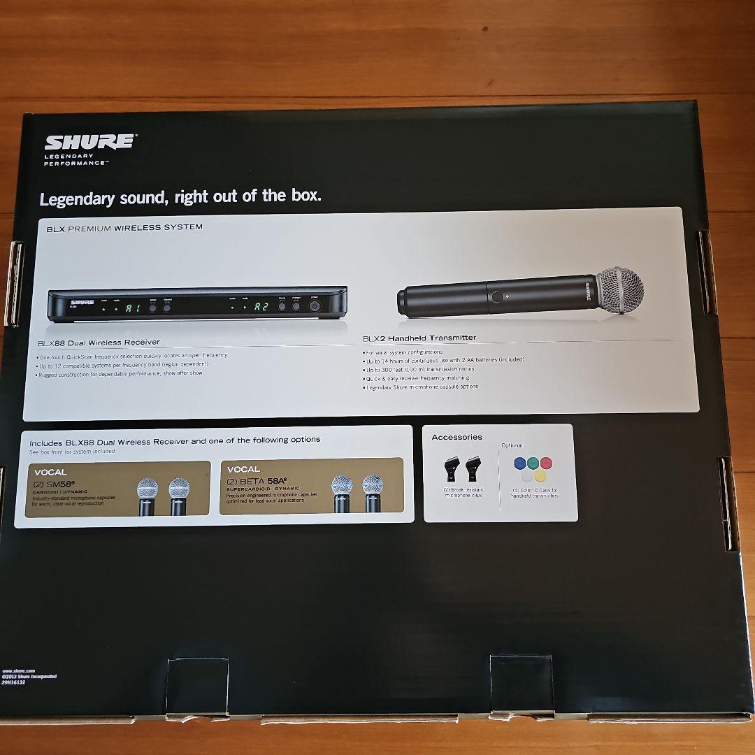 配信機器・PA機器・レコーディング機器 SHURE BLX Premium Wireless System SM58x2