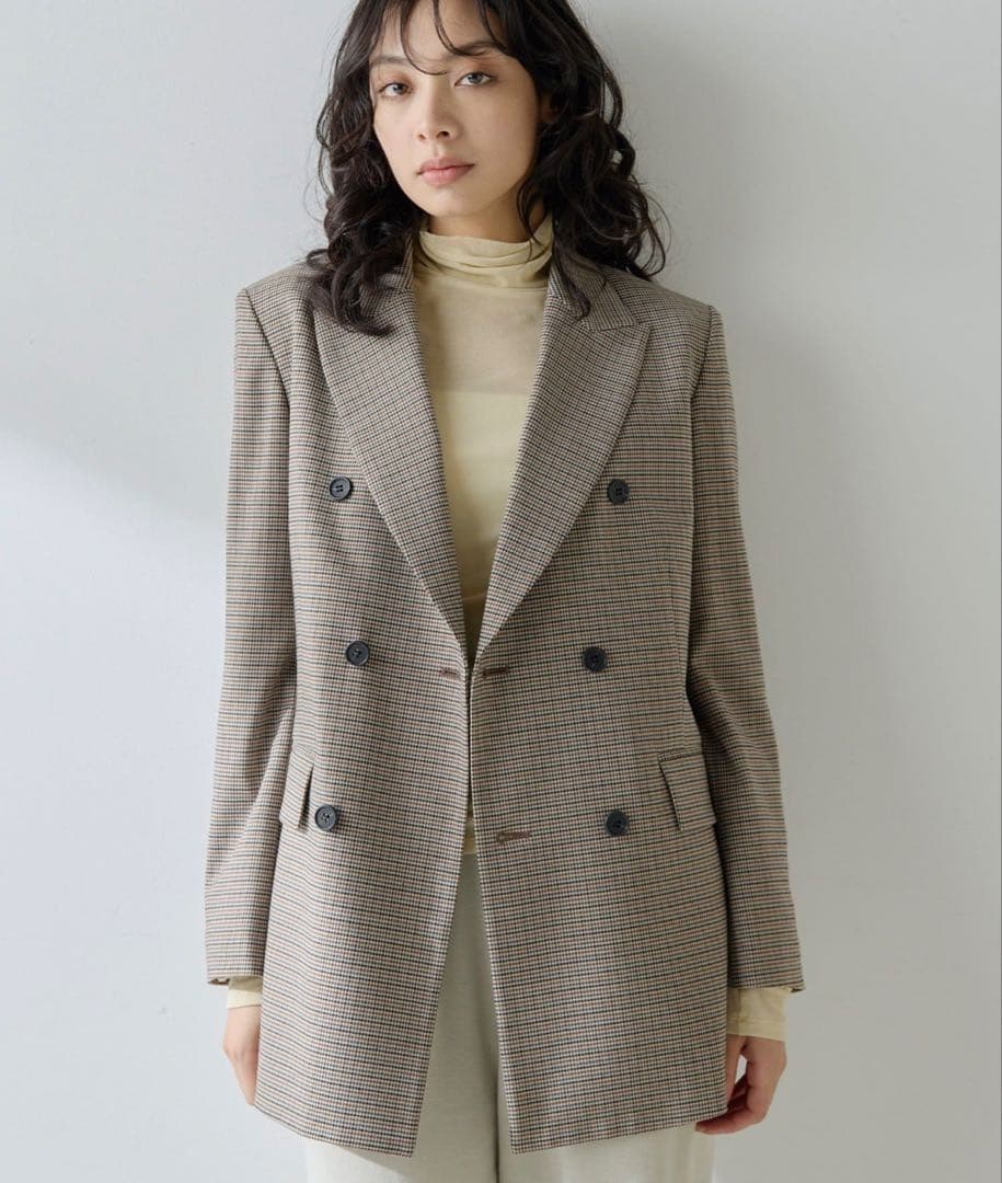 ウィムガゼット ガンクラブチェックダブルジャケット