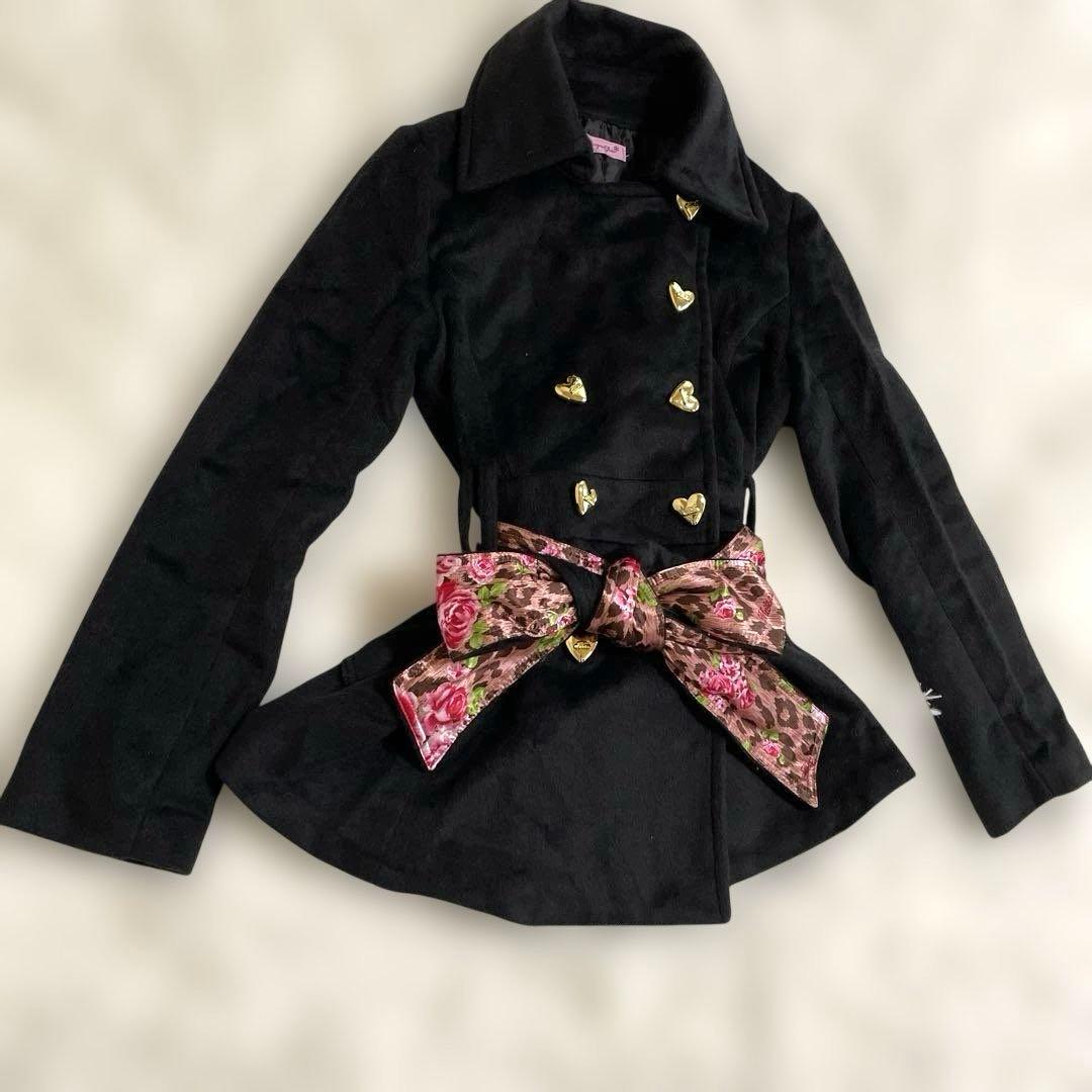 《MARS》レア　初期物　ハート金ボタン　コート　リボン　花柄　姫ギャル　M