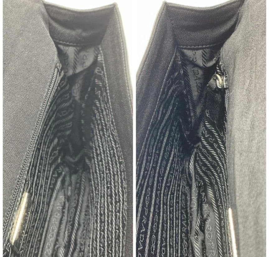 プラダ ハンドバッグ 腕掛け ナイロンキャンバス パテントレザー エナメル