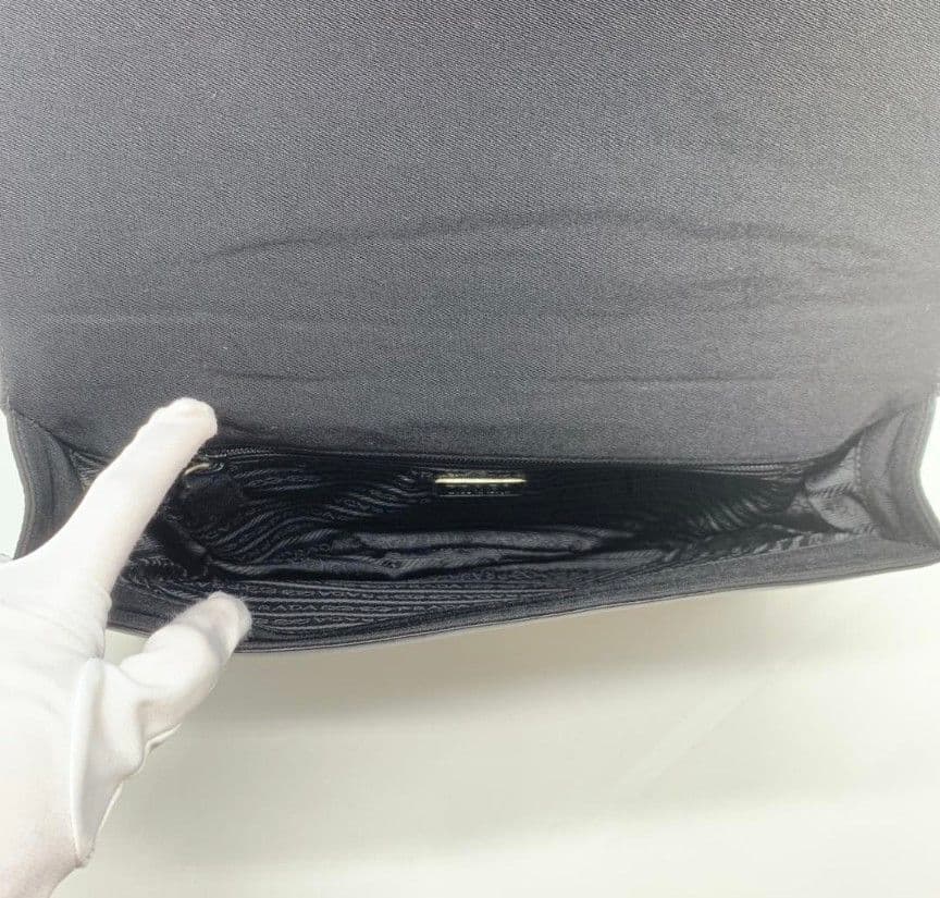 プラダ ハンドバッグ 腕掛け ナイロンキャンバス パテントレザー エナメル