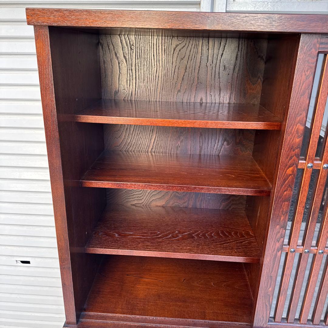 駿河随　食器棚 和風 和室 水屋箪笥 水屋タンス 引き戸 膳戸棚 無垢