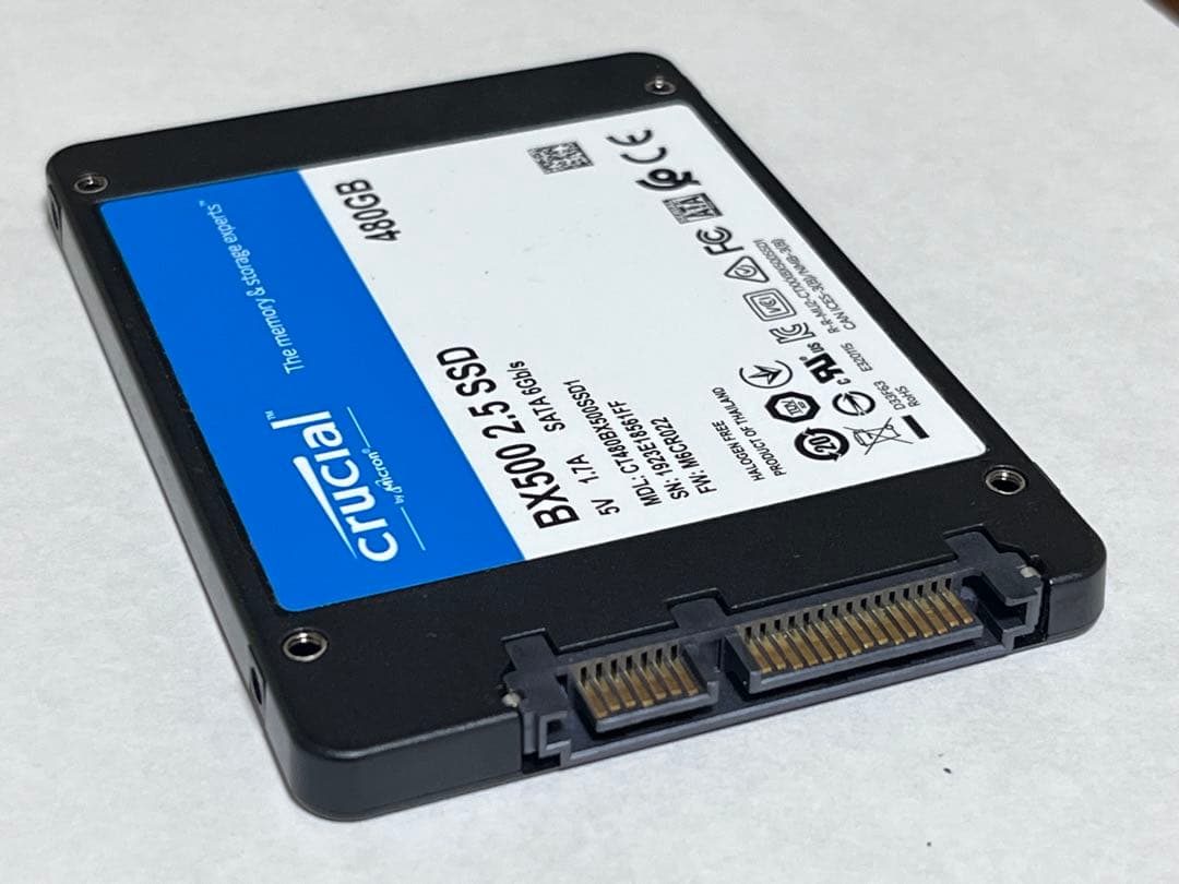 Crucial BX500 480GB 2.5インチSSD