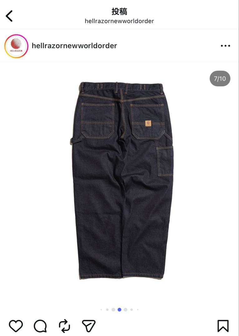 Hellrazor 2018SS ペインターデニムジャケット&パンツ セット