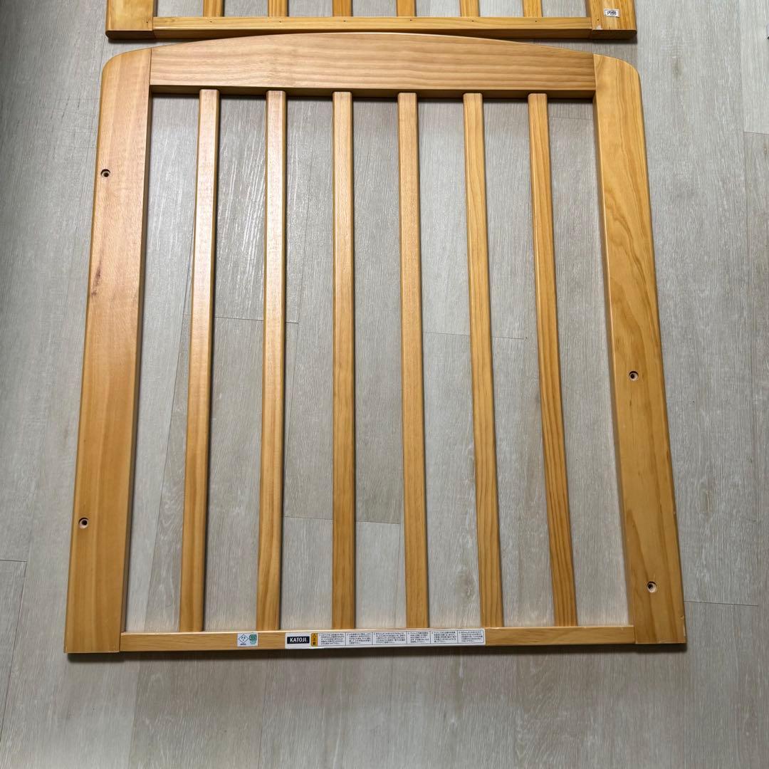 KATOJI カトージ ベビーベッド ナチュラル キャスター 開閉 02127