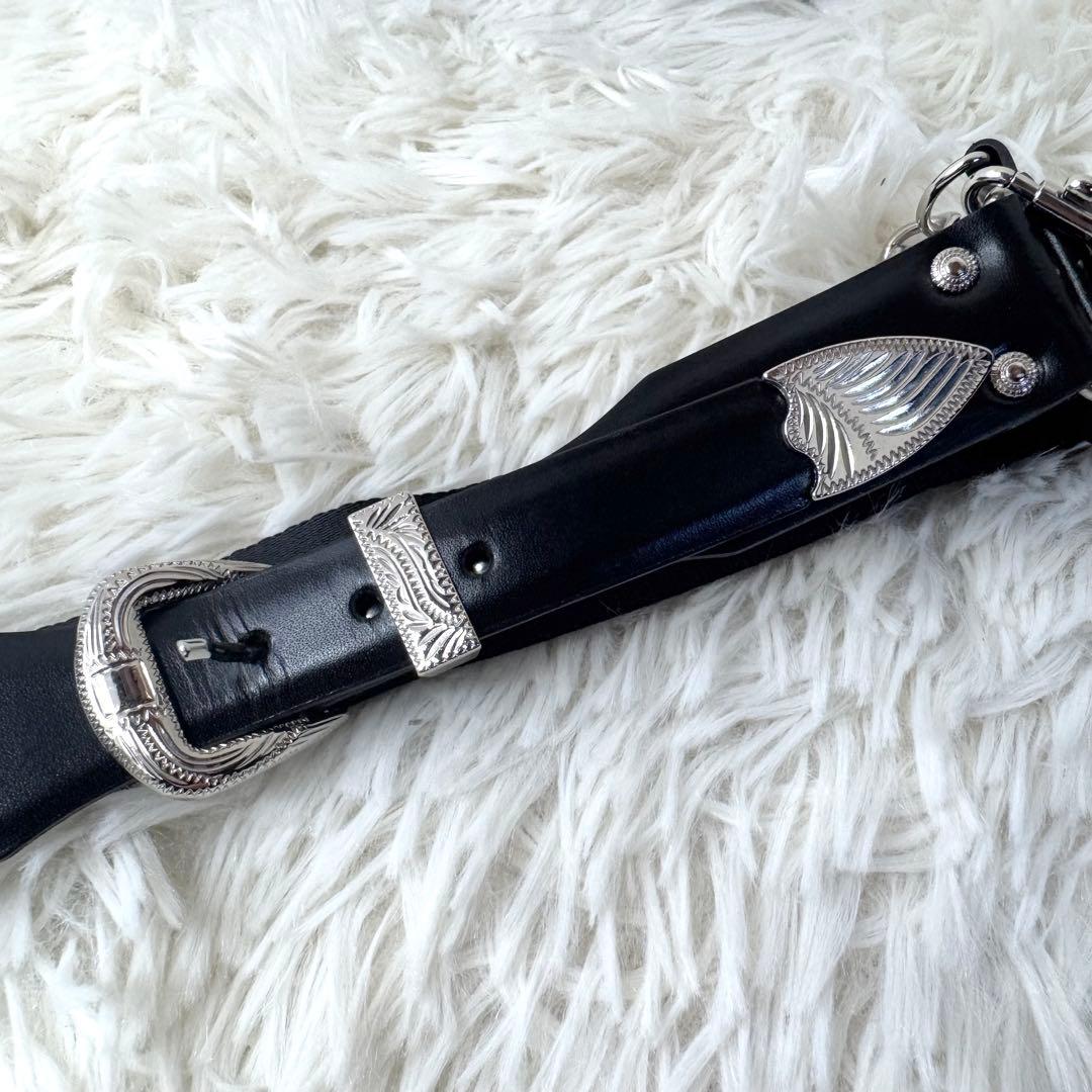 TOGA ARCHIVES TOGA TOO レザーナイロンベルト チェーン