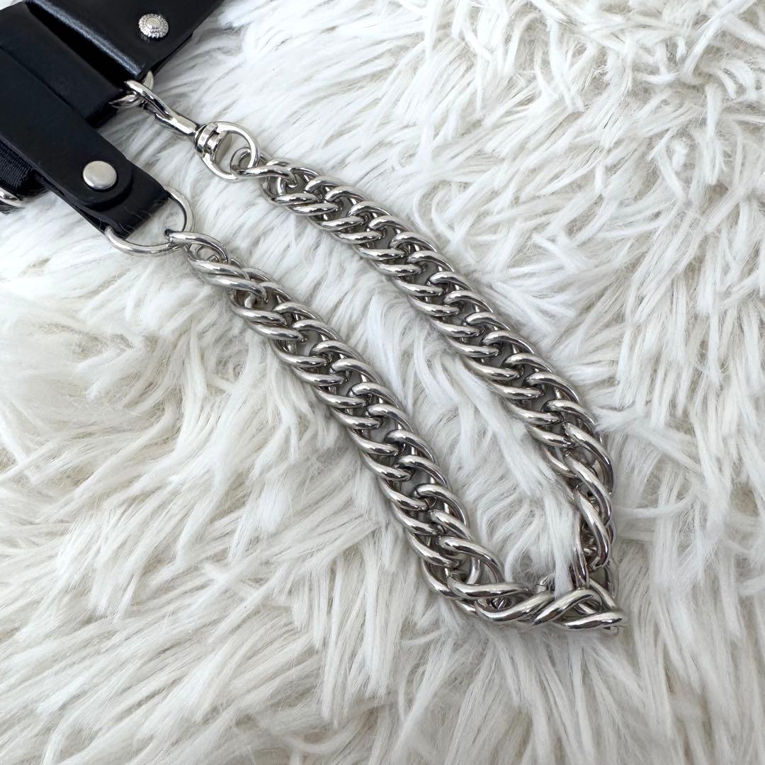 TOGA ARCHIVES TOGA TOO レザーナイロンベルト チェーン