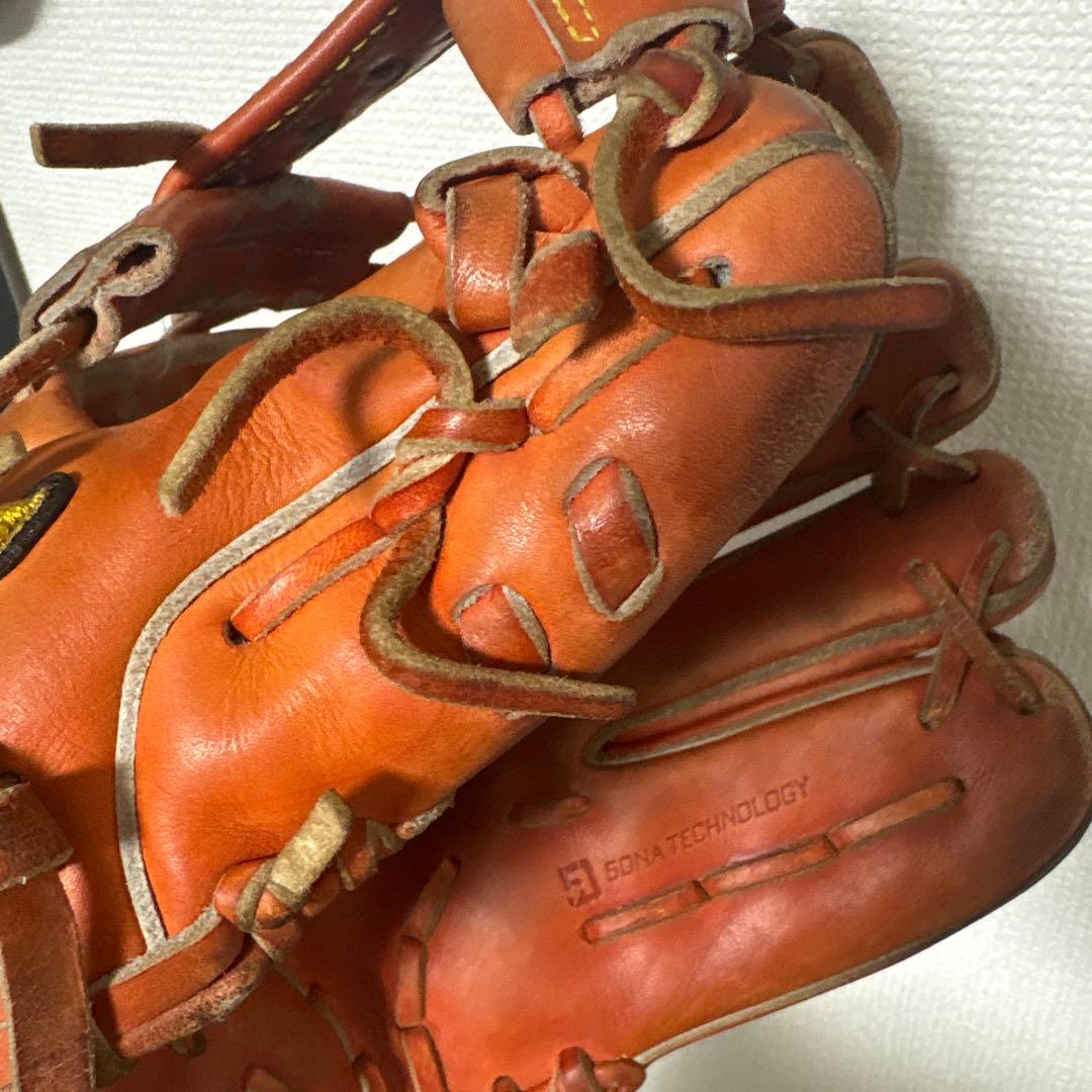 Mizuno Pro 硬式グローブ 内野手用オレンジ