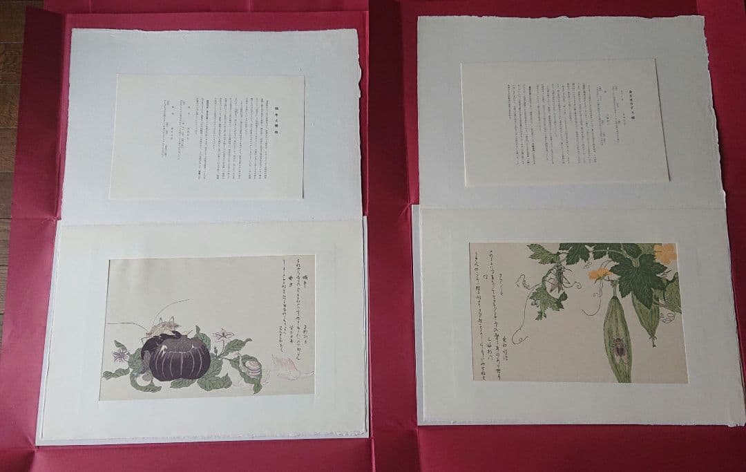 喜多川歌麿筆 逸品 虫えらみ 全15図 古法純手摺木版画