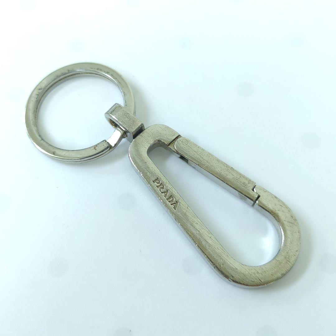 PRADA プラダ カラビナ キーリング キーホルダー シルバーカラー