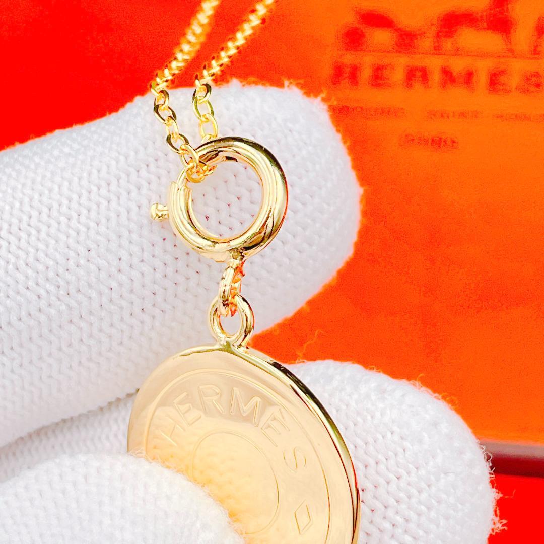 ◇エルメス◇ 新品仕上済 セリエ ネックレス ペンダント 大 ゴールド ブランド