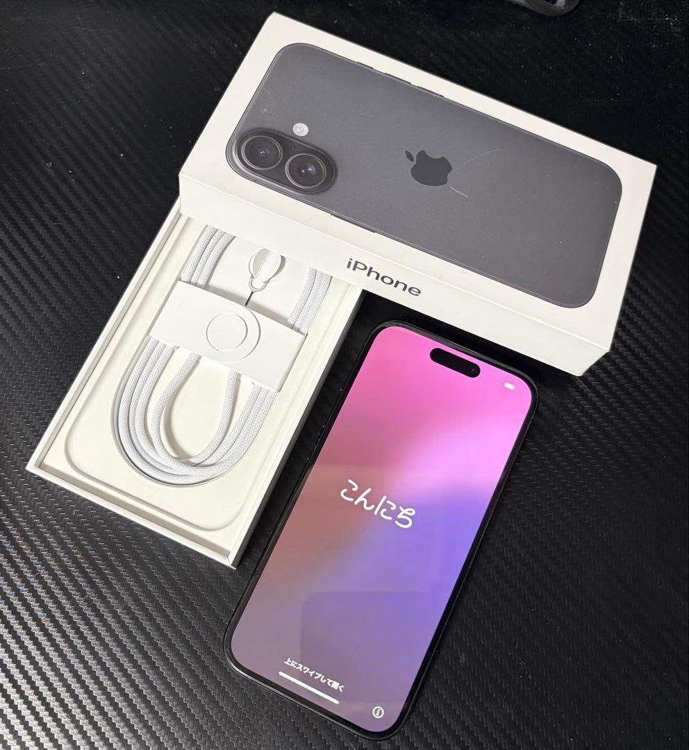 【美品】iPhone16 128GB SIMフリー ブラック バッテリー90%